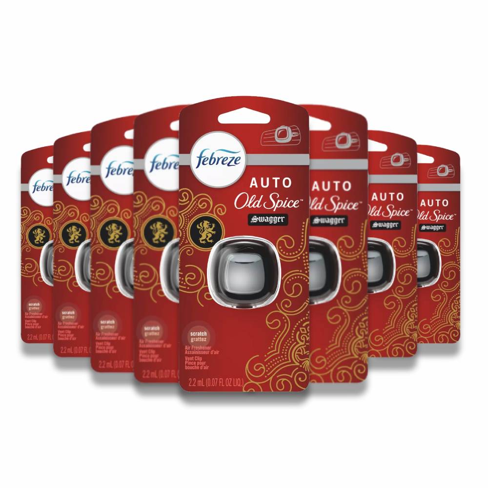 Febreze Car Vent Clip - Old Spice Swagger, 2.2ml - 1 ct - 8 Pack