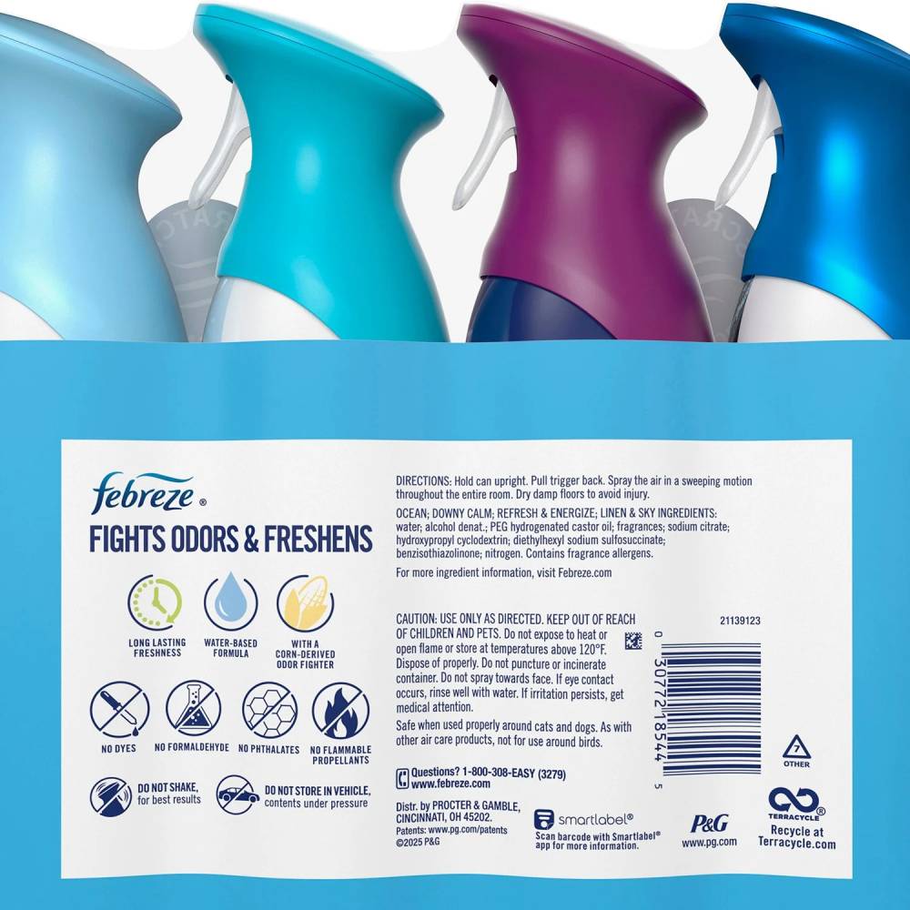 Febreze - Air Effects Air Freshener Spray, Mixed Scent - 4 Count - 35.2 Oz