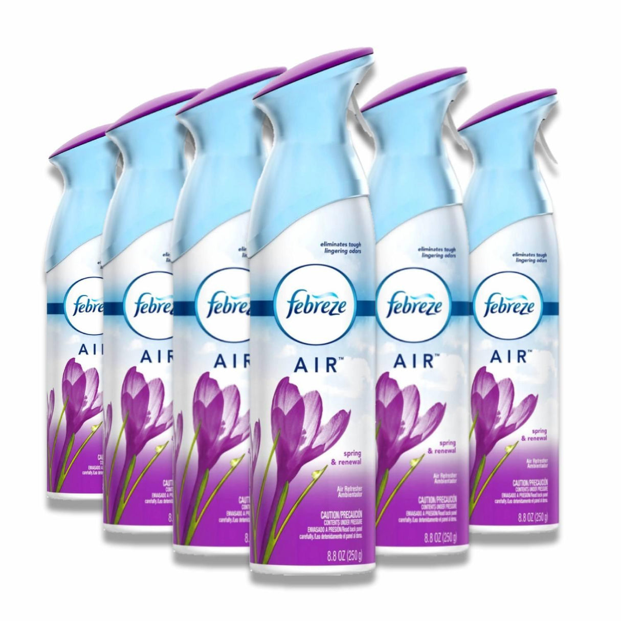Febreze -Air Freshner with Pump, Spring and Renewal - 8.8 Oz - 6 Pack