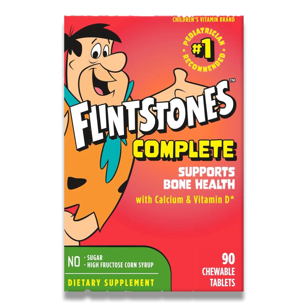 Flintstones - Complete Chewable Kids Vitamins ages 2+ - 90 Count - 24 Pack
