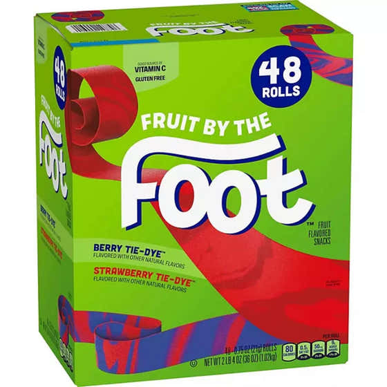 Fruit By The Foot Snacks, Berry Tie-Dye and Strawberry Variety Pack - 48 Ct | General Mills - Candy & Chocolate