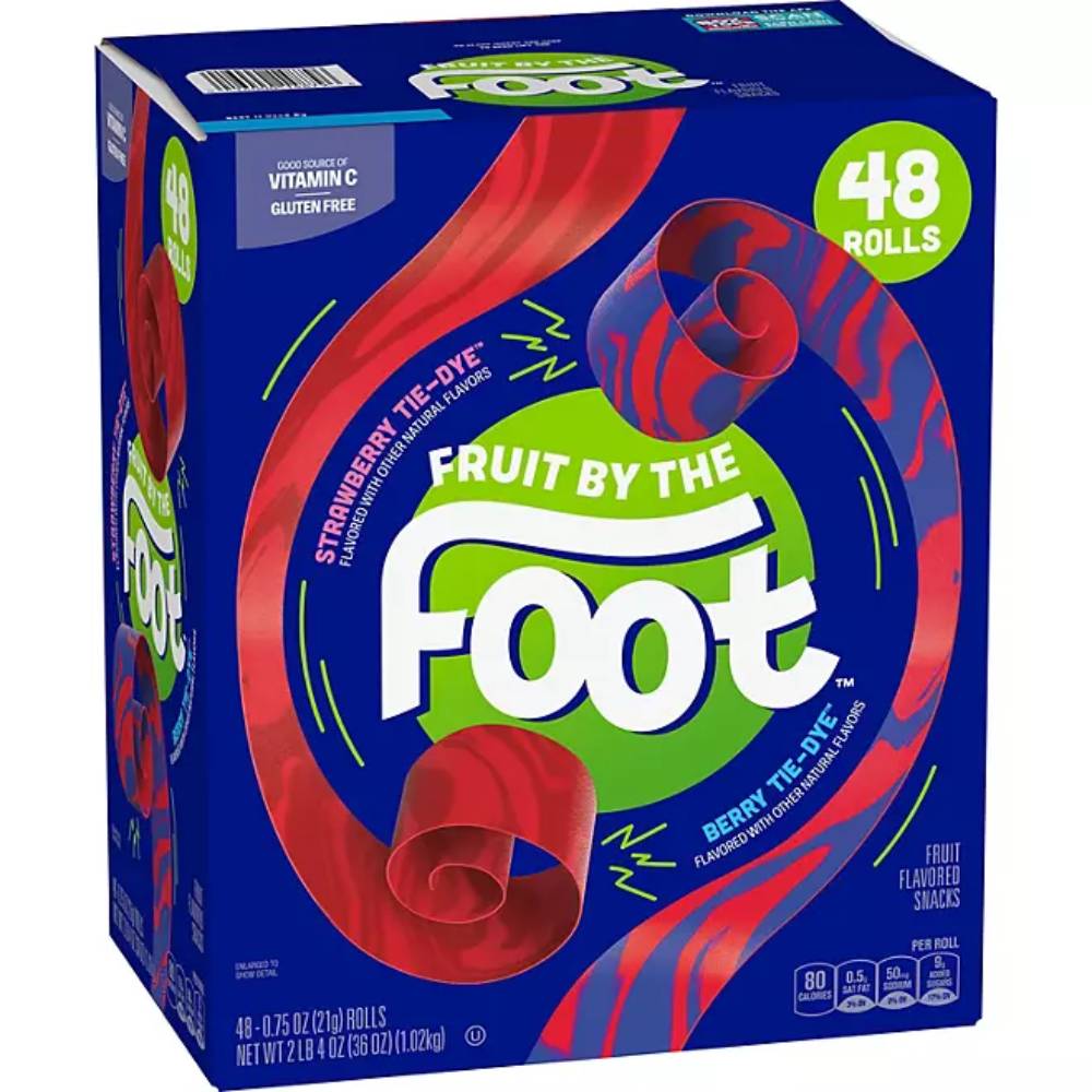 Fruit By The Foot Tie-Dye Variety Pack Snacks - 48 ct