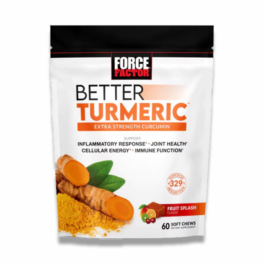Force Factor - Better Turmeric, Extra Strength Curcumin Fruit Splash - 60 Soft Chews - 12 Pack