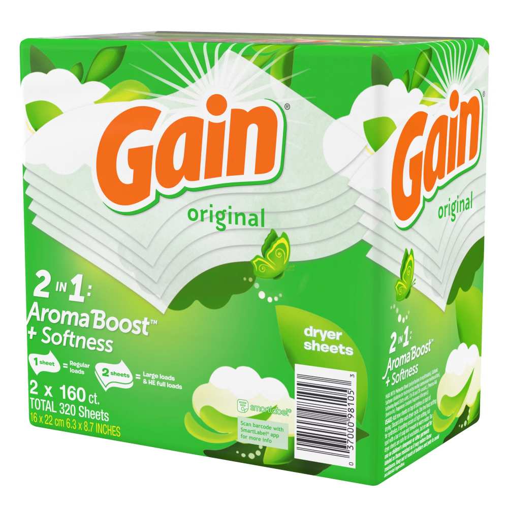 Gain - Dryer Sheets, Original - 320 Ct