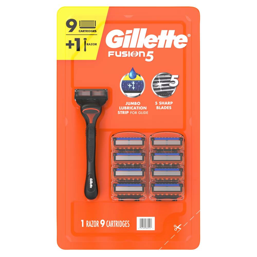 Gillette Fusion5 Men's Razor Handle + 9 Cartridges