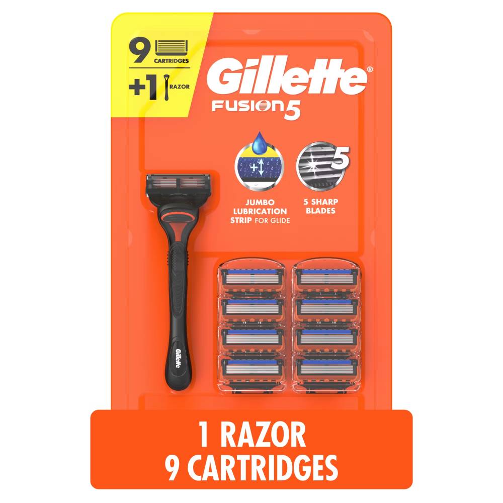Gillette Fusion5 Men's Razor Handle + 9 Cartridges