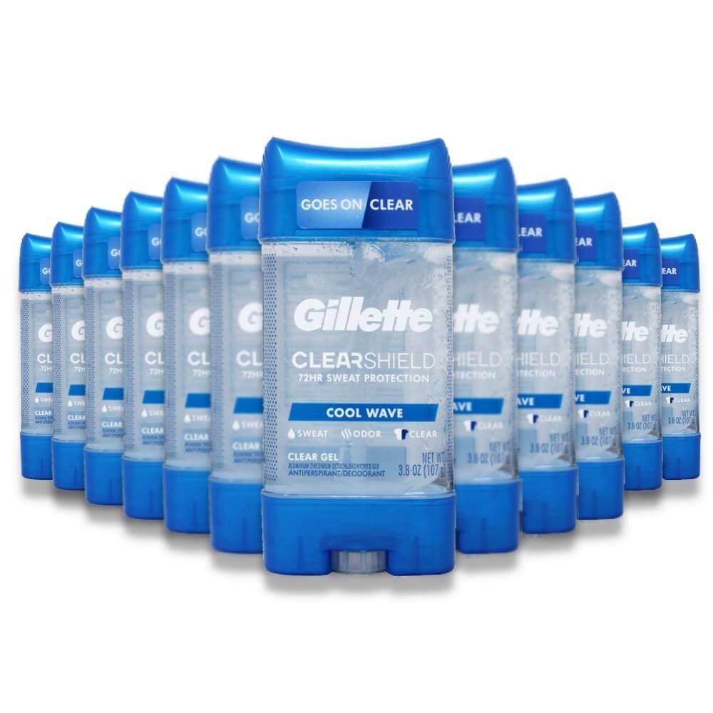 Gillette Anti-Perspirant & Deodorant Clear Gel Cool Wave 3.8 Oz - 120 Pack
