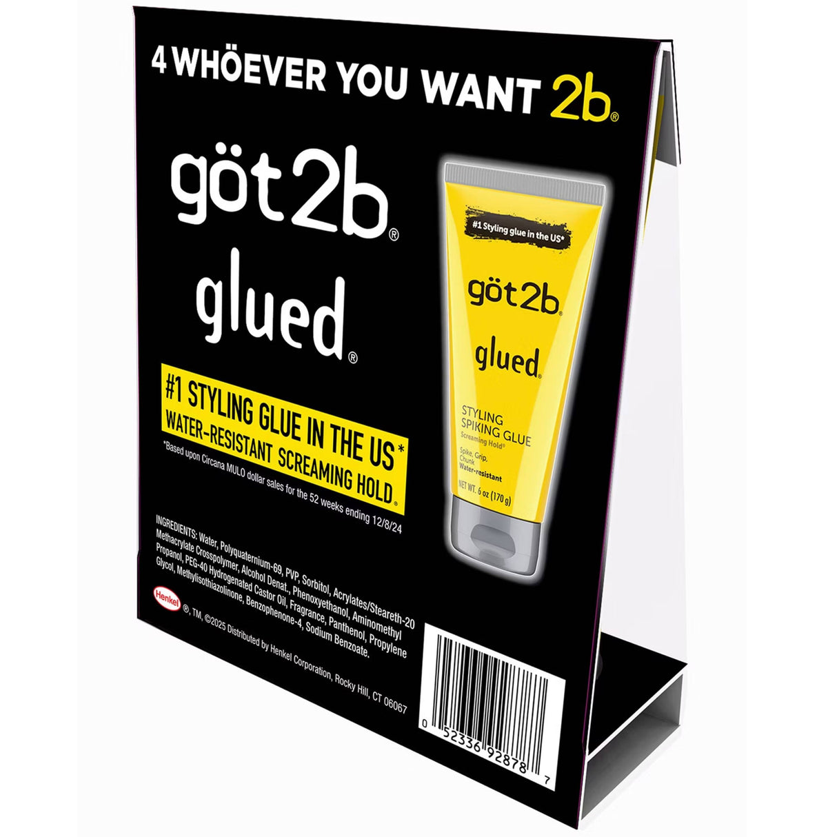 Got2b - Glued Styling Spiking Hair Gel - 6 Oz - 2 Pack