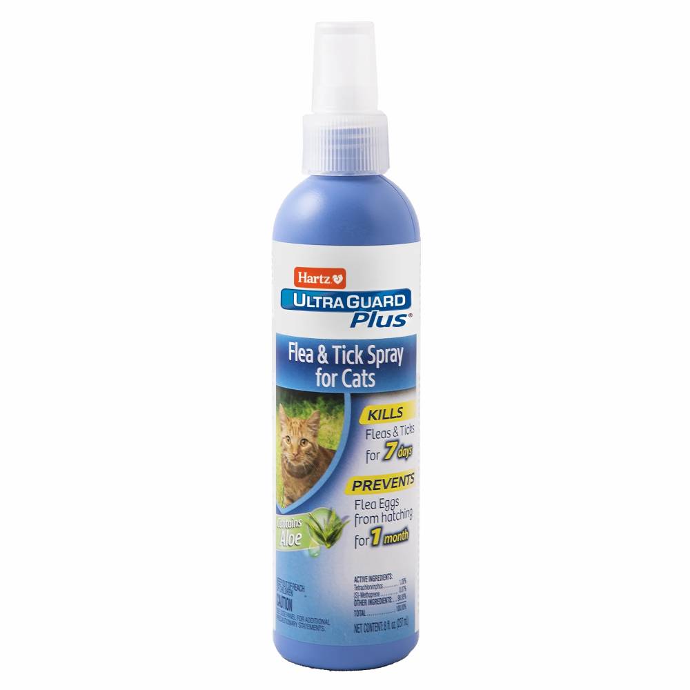 Hartz - UltraGuard Plus Flea and Tick Spray for Cats - 8 Oz - 12 Pack