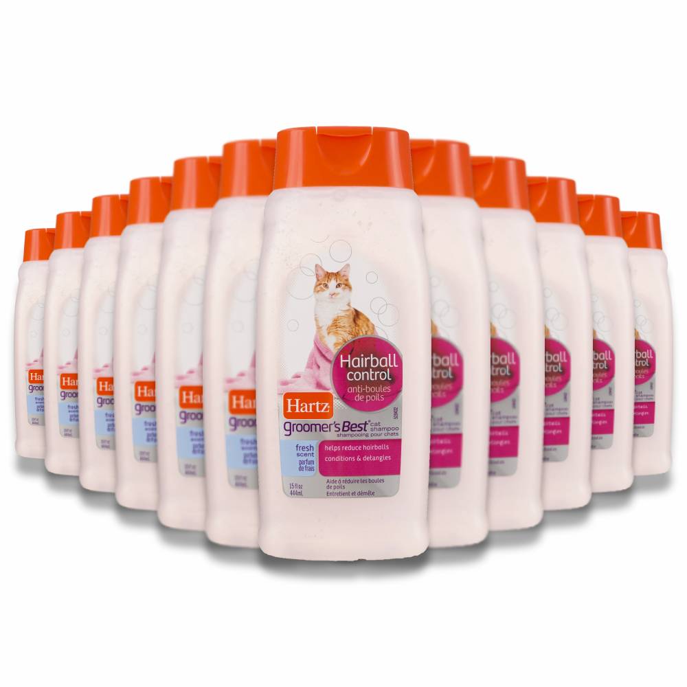 Hartz - Groomer's Best Extra Soft Hair Control Fresh Scent Cat Shampoo - 15 Oz - 12 Pack