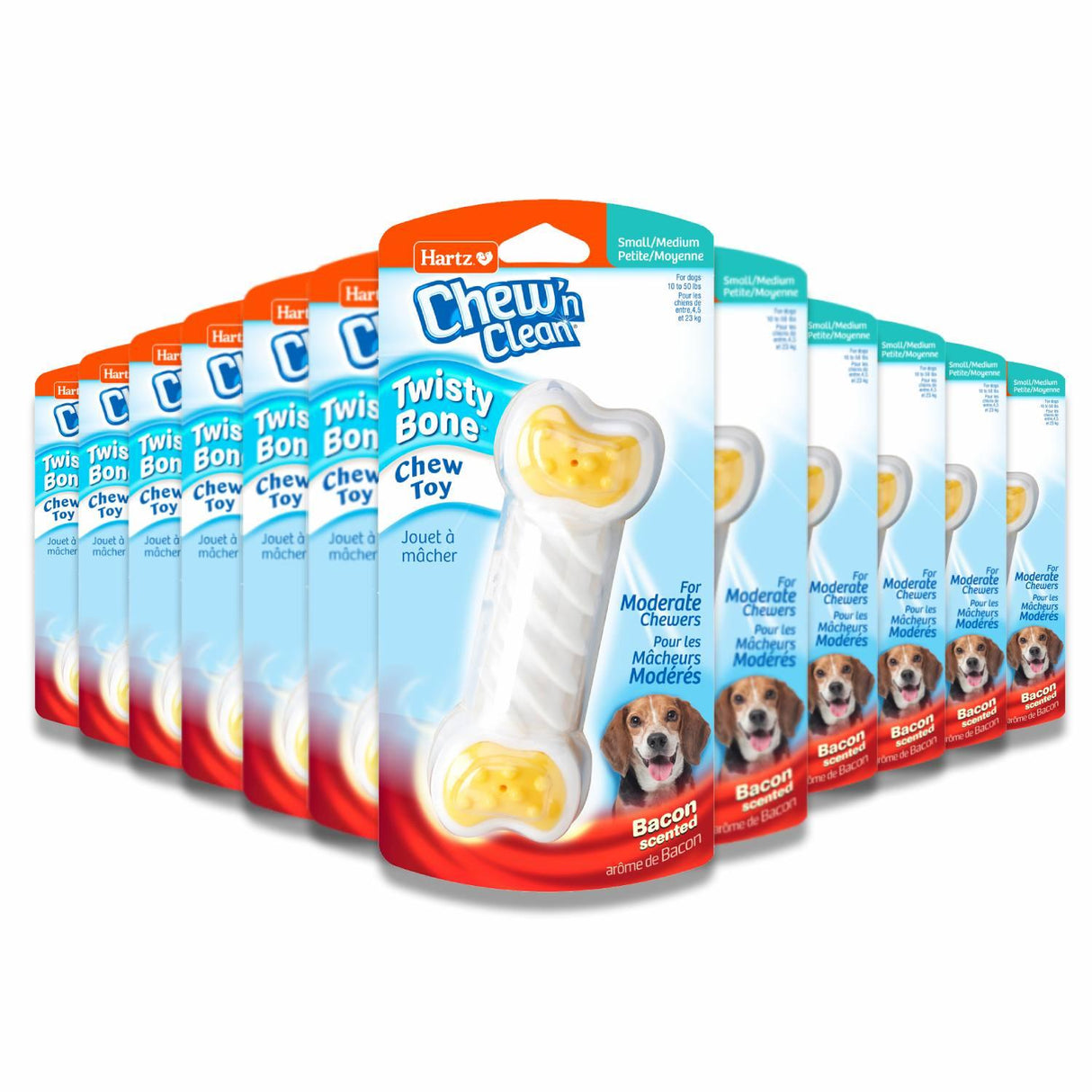 Hartz - Chew'n Clean Twisty Bone Small/Medium - 1 Ct Each - 12 Pack