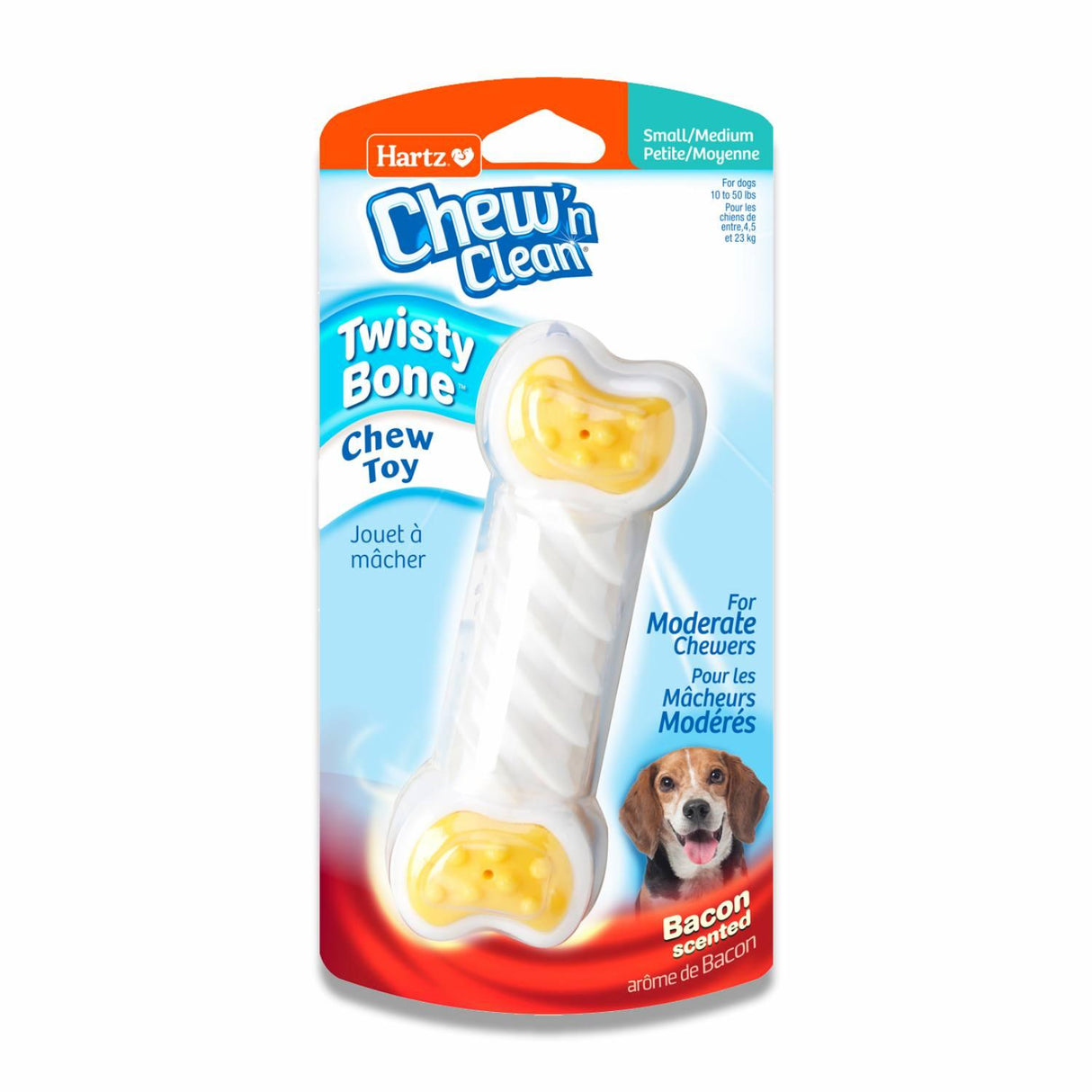 Hartz - Chew'n Clean Twisty Bone Small/Medium - 1 Ct Each - 12 Pack