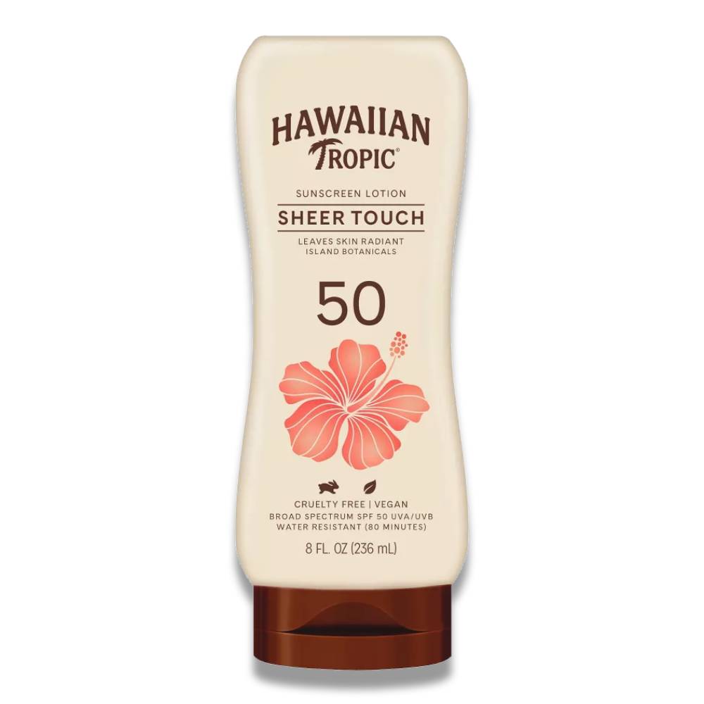 Hawaiian Tropic - Sheer Touch Ultra Radiance Lotion Sunscreen - SPF 50 - 8 Oz - 12 Pack