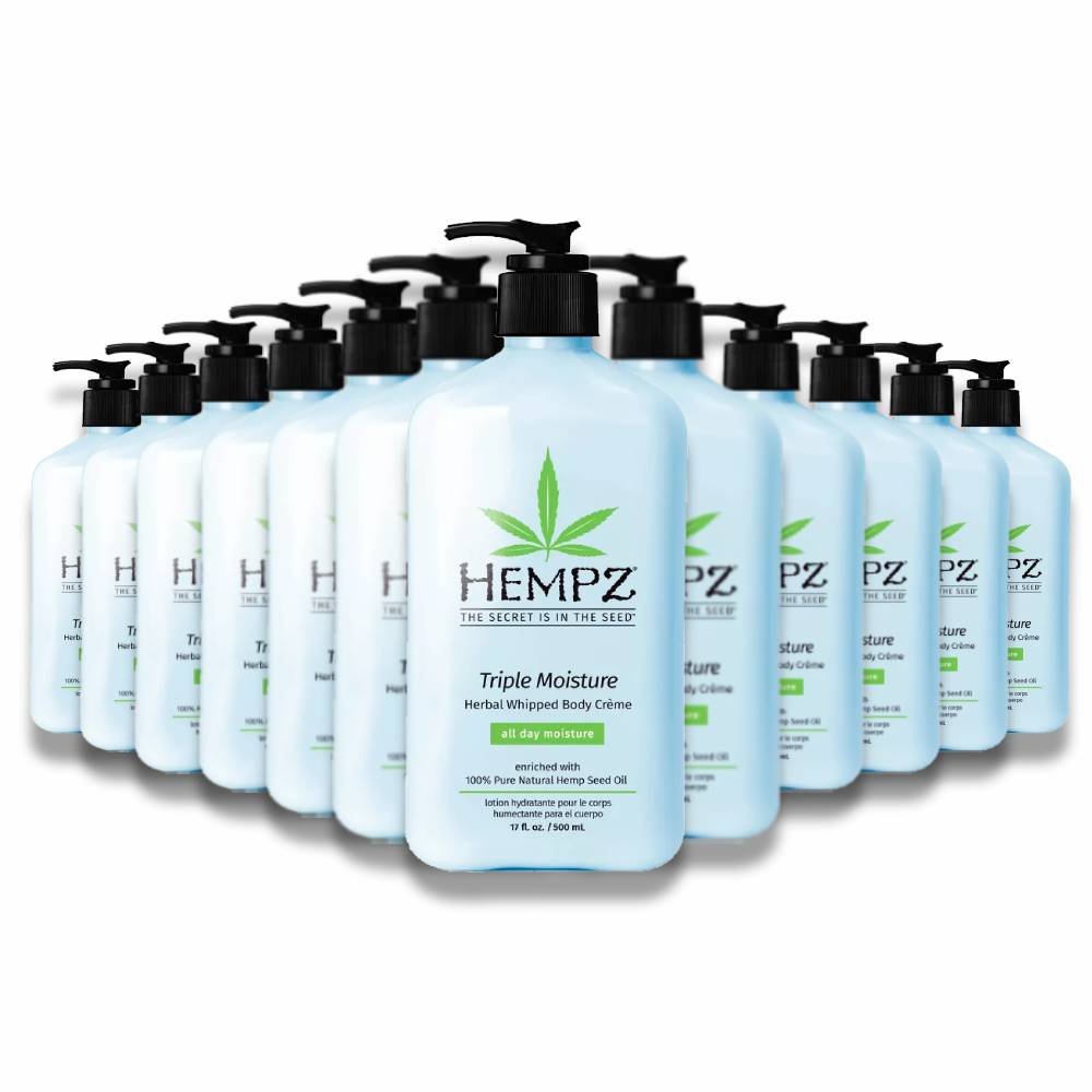 Hempz - Triple Moisture Herbal Whipped Body Crème Grapefruit & Peach - 17 Oz - 12 Pack