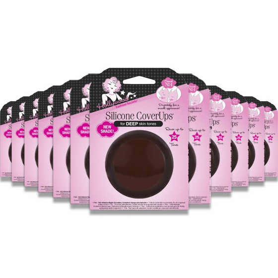 Hollywood Fashion Secrets - Silicone Coverups, Hypoallergenic, Reusable, Washable, Deep Shade - 12 Pack | Hollywood Fashio...