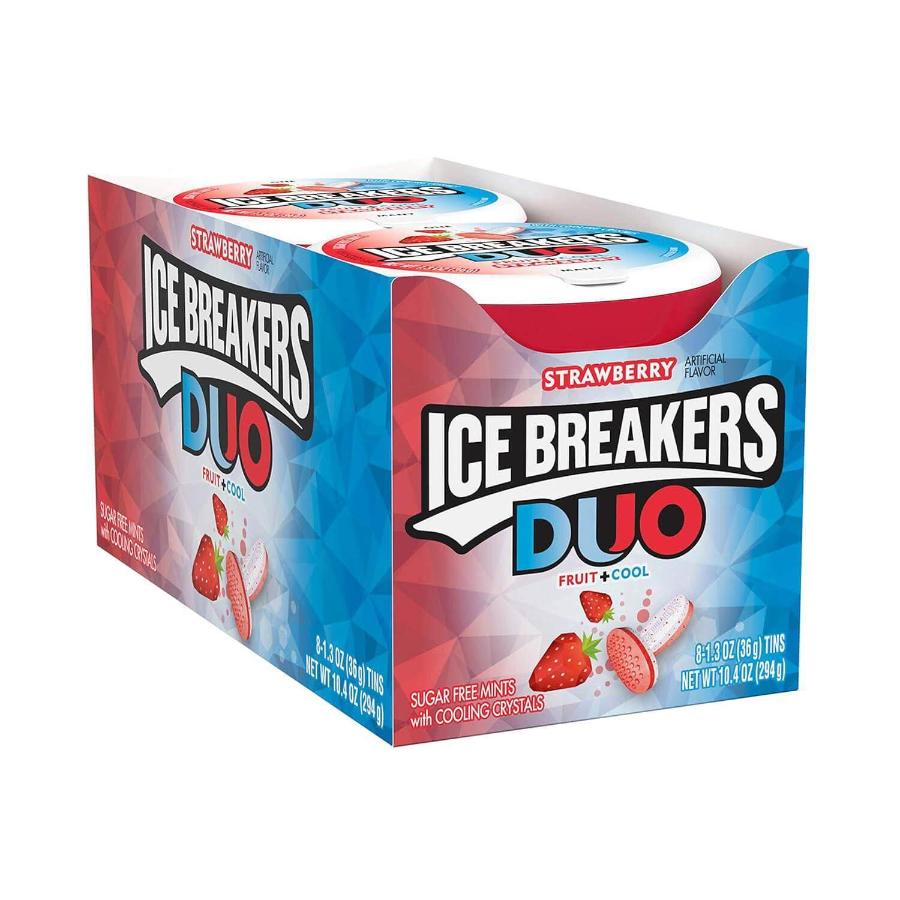 Ice Breakers Sugar Free DUO Mints Strawberry - 8 Pack