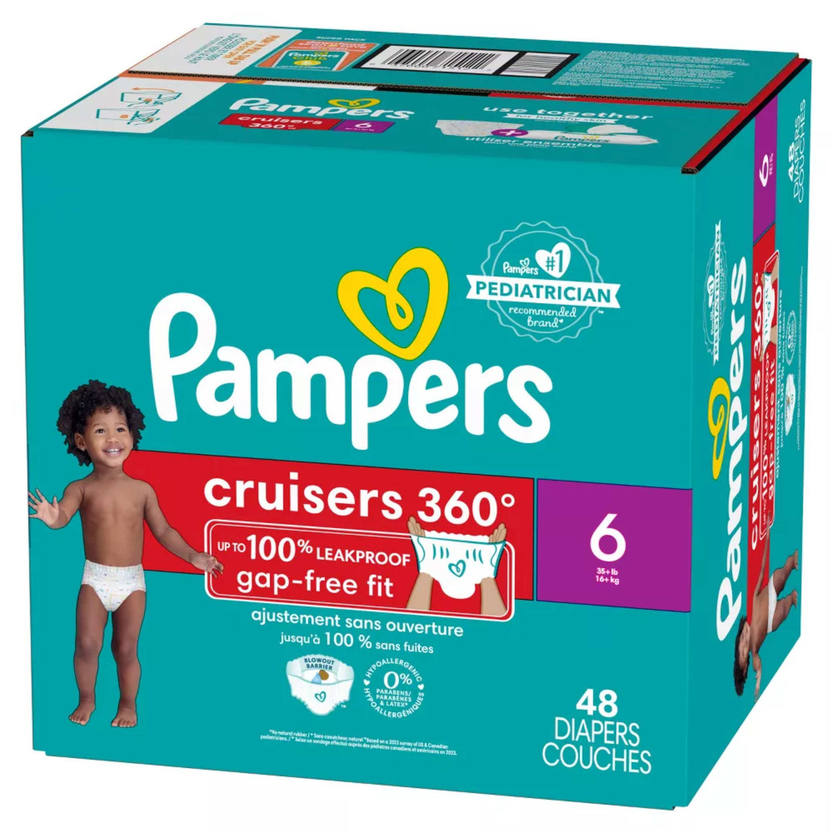 Pampers - Cruisers, Size 6 - 360 Diapers - 48 Count Each