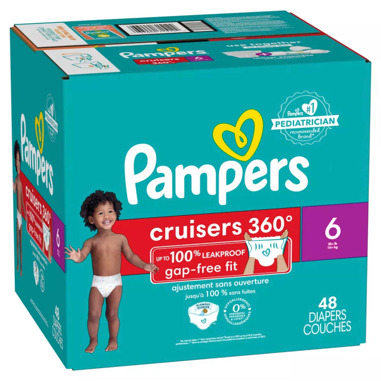 Pampers - Cruisers, Size 6 - 360 Diapers - 48 Count Each