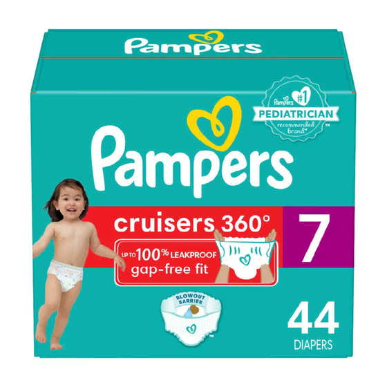 Pampers - Cruisers, Size 7 - 360 Diapers - 44 Count Each | Pampers - member5%