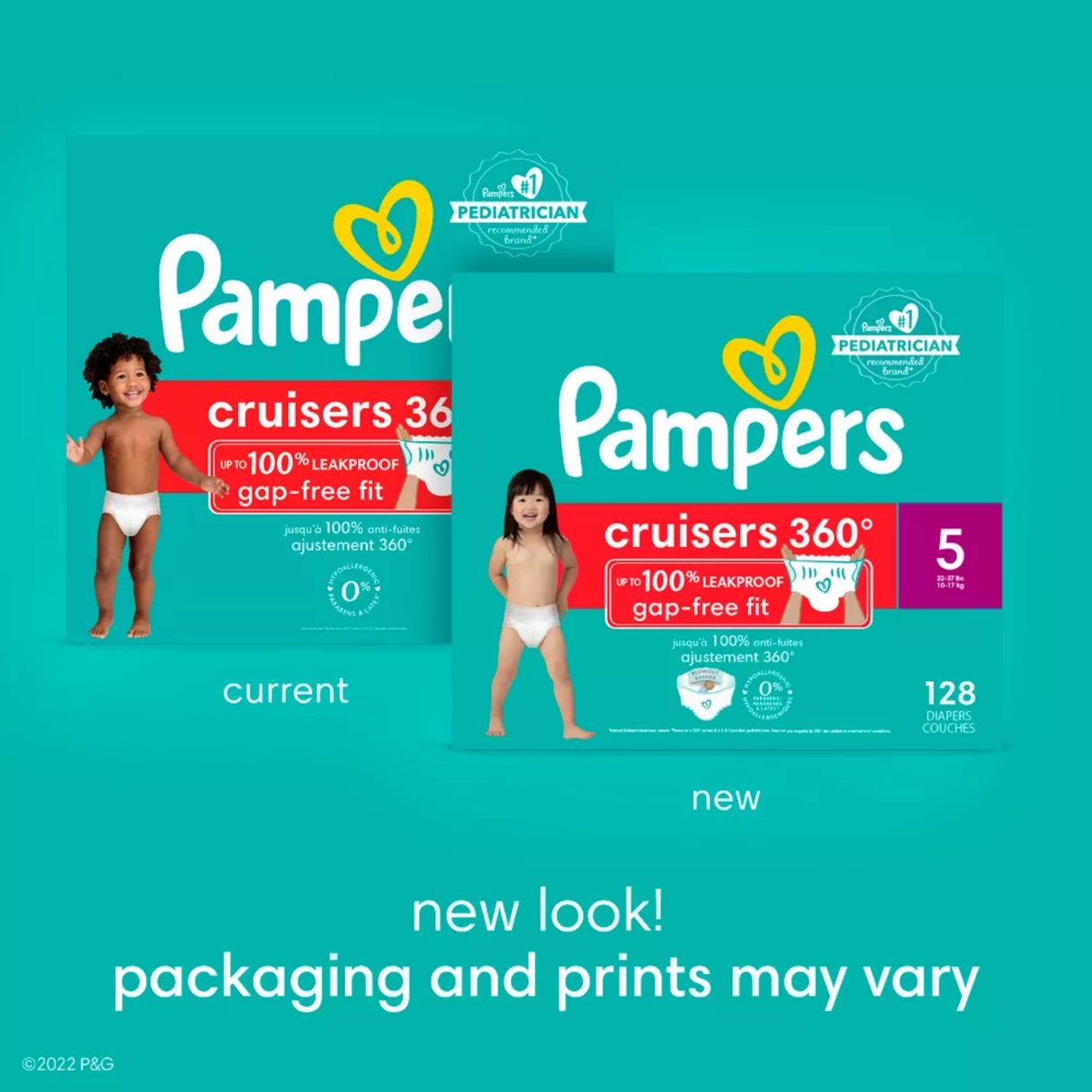 Pampers - Cruisers, Size 7 - 360 Diapers - 44 Count Each