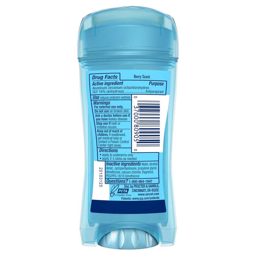 Secret Clear Gel Berry Antiperspirant & Deodorant 2.6 Oz - 12 Pack