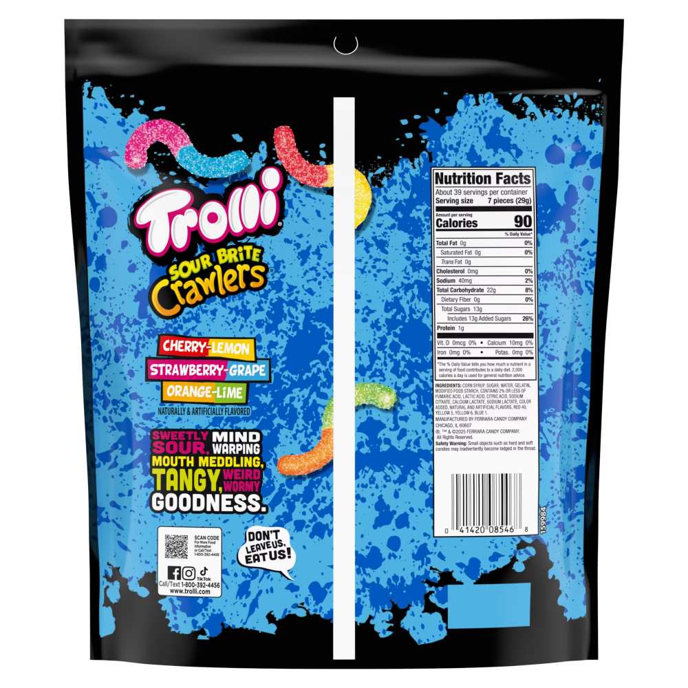 Trolli Sour Brite Crawlers 40 Oz - Party Size -