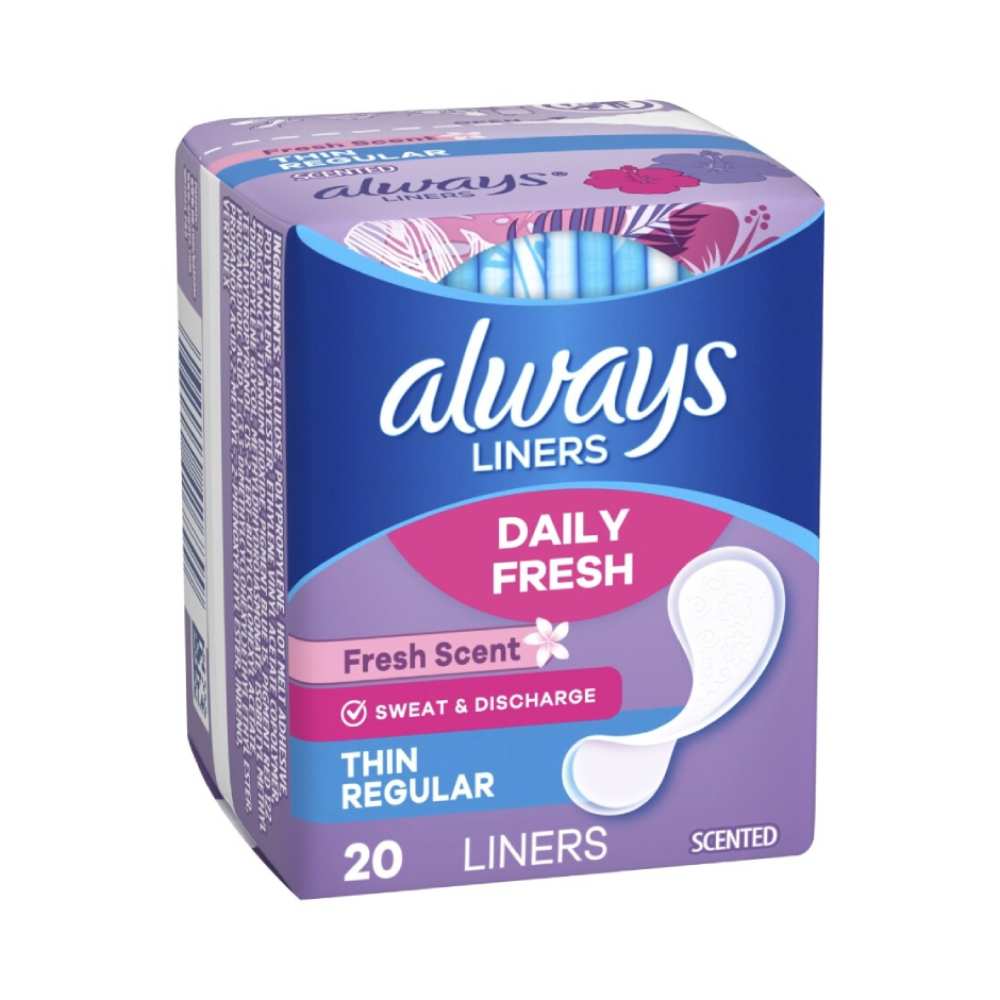Always - Thin Regular Liners, Fresh Scent - 20 Ct Ea - 24 Pack
