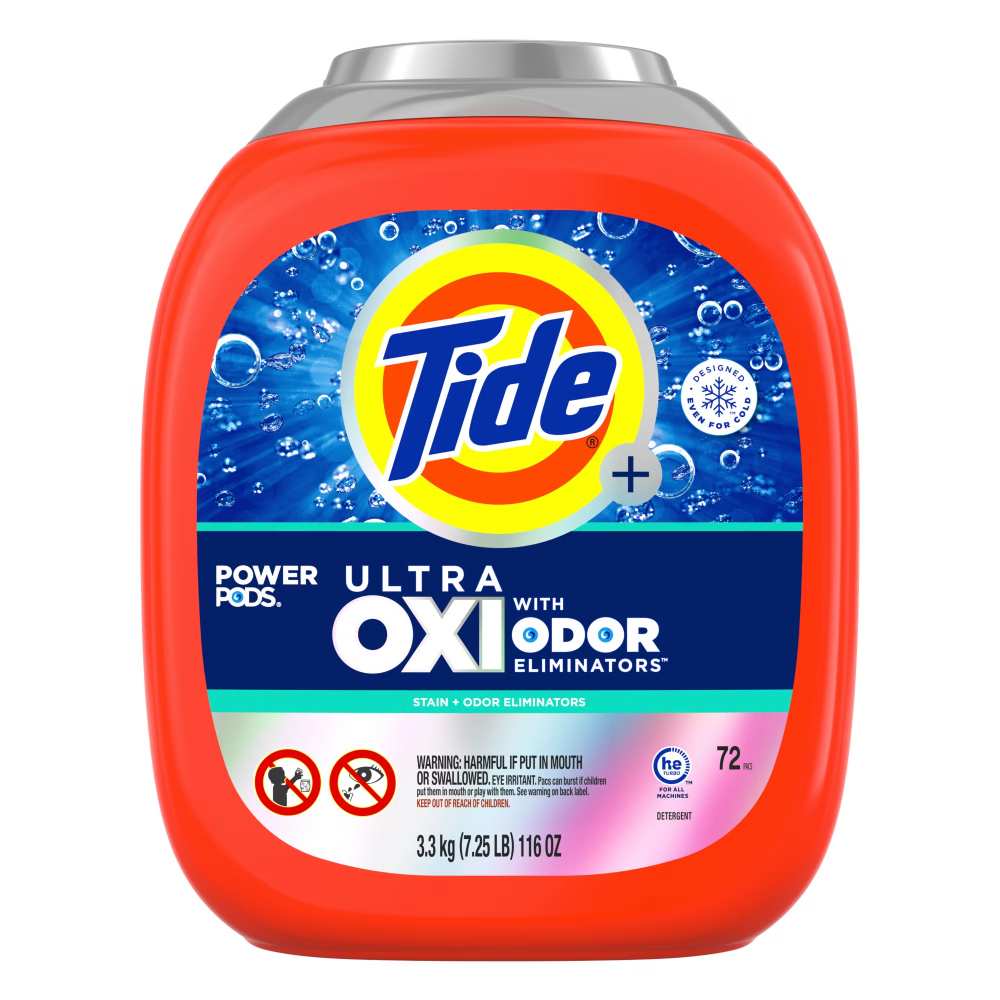 Tide - PODS Ultra OXI Laundry Detergent Pacs - 72 Count
