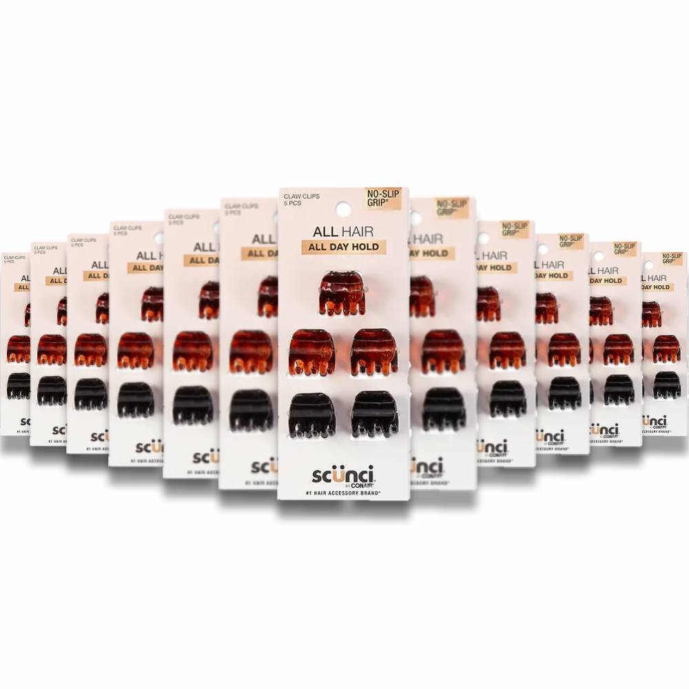 Scunci - No Slip Grip Jaw Clips, 5 Ct - 48 Pack