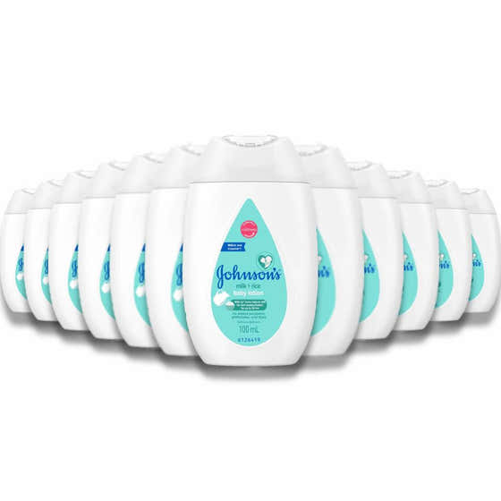 Johnson's - Baby Lotion, Milk + Rice, 100 ml - 48 Pack | Johnson & Johnson - Travel Wholesale