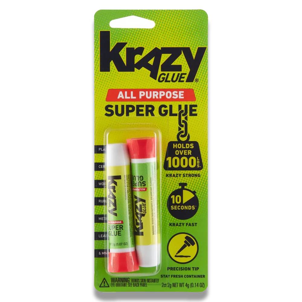 Krazy - Glue All Purpose Precision Tip Super Glue, 2 Pack - 0.14 Oz - 48 Pack