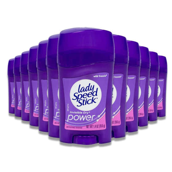 Lady Speed Stick Invisible Dry Antiperspirant & Deodorant, Wild Freesia  - 1.4 Oz - 12 Pack | Lady Speed - Lady Speed ...
