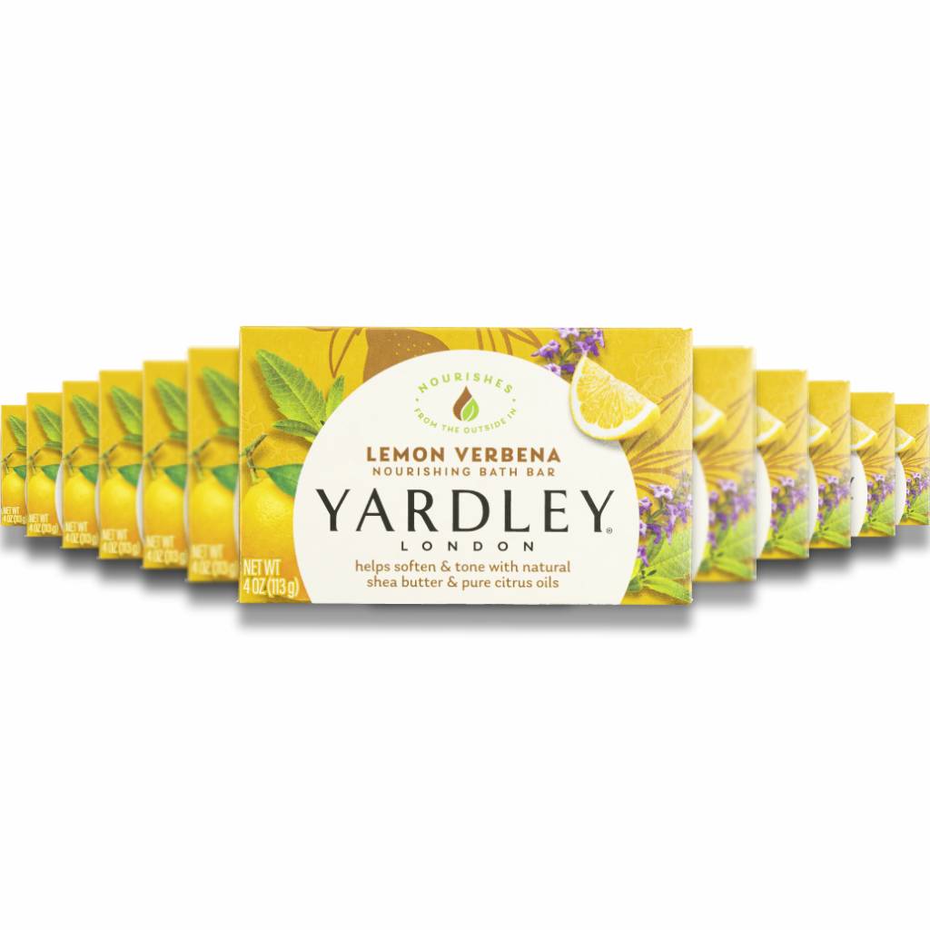 Yardley - Bar Soap, Lemon Verbena with Shea Butter  - 4 Oz - 24 Pack