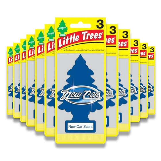 Little Trees - Air Freshener, New Car Scent - 3 Ct - 96 Pack - Little Trees New Car Scent Air Freshener - 3 Ct - 12 Pack C...
