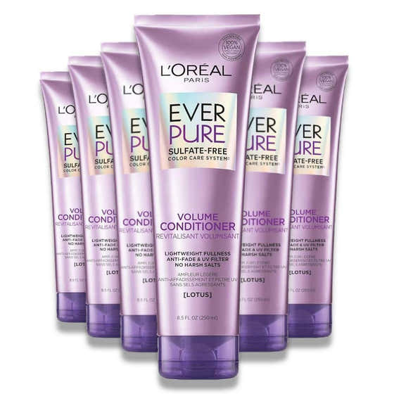 L'Oreal - Paris EverPure Volume Sulfate Free Conditioner, Lotus Flower  8.5 oz - 6 Pack - L'Oreal Paris EverPure V...