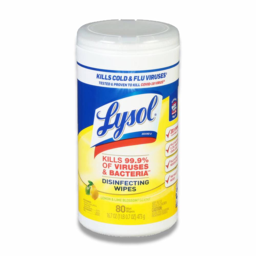 Lysol - Disinfecting Wipes, Lemon/Lime Blossom - 80 Ct - 6 Pack