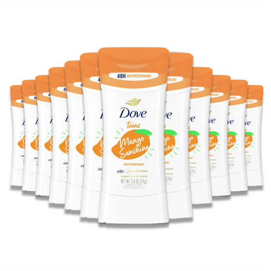Dove - Teens Anti-Perspirant Deodorant Stick Mango Sunshine - 2.6 Oz - 12 Pack | Dove - Deodorant Wholesale