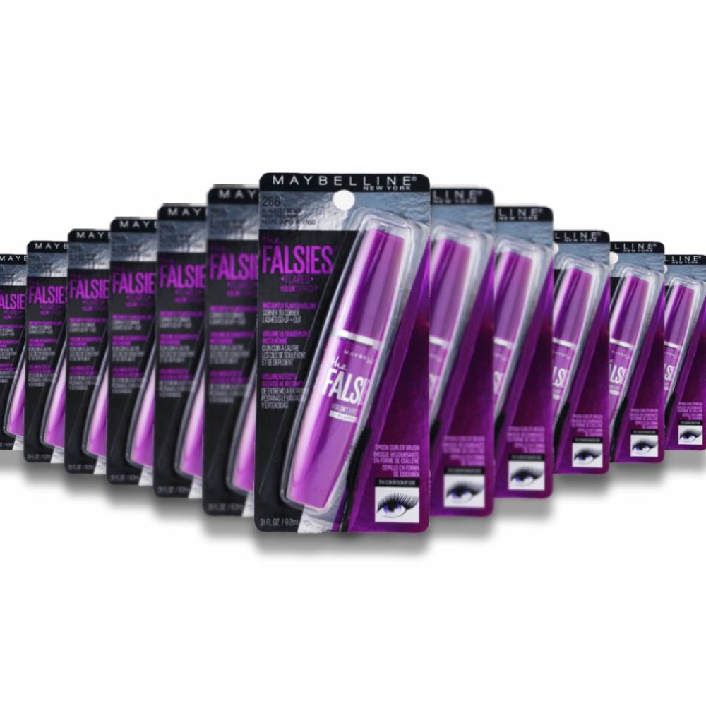 Maybelline - Volum' Express The Falsies Flared Washable Mascara - #286 Blackest Black - 0.31 Oz - 12 Pack