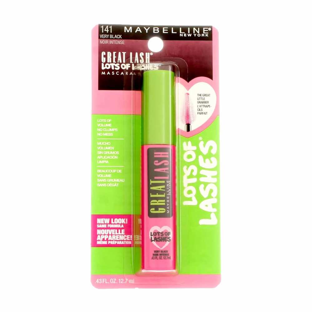 Maybelline - Great Lash Lots of Lashes Washable Mascara - #141 Very Black - 0.43 Oz - 24 Pack