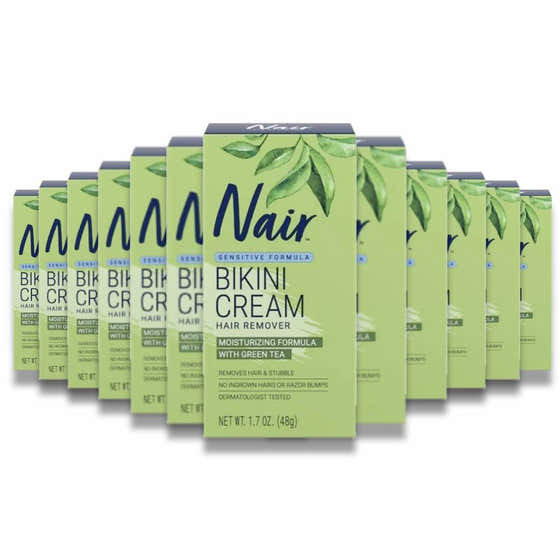 Nair - Hair Remover Sensitive Formula Bikini Cream Hair Removal - 1.7 Oz - 12 Pack | NAIR - nair