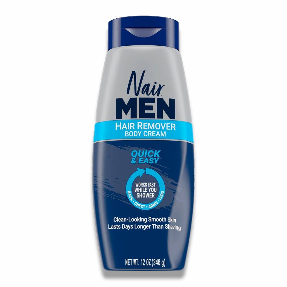 Nair - Men Body Cream Hair Remover, Body Hair Removal Cream - 12 Oz - 12 Pack