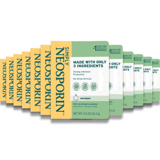 Neosporin - Simply First Aid Antibiotic Ointment and Wound Care Treatment - 0.5 Oz - 72 Pack | Neosporin - member5%