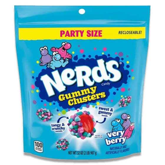 Nerds Gummy Clusters  Very Berry Flavor, 32 oz Resealable Bag - 07-2025- | Nerds - Candy & Chocolate