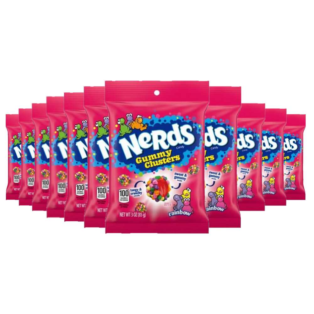 Nerds - Gummy Clusters, Rainbow Candy - 3 Oz - 12 Pack