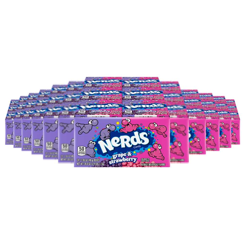 Nerds - Grape Strawberry Candy - 39.6 Oz, 24 Ct each - 12 Pack