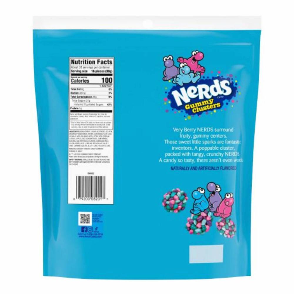Nerds Gummy Clusters  Very Berry Flavor, 32 oz Resealable Bag - 07-2025-