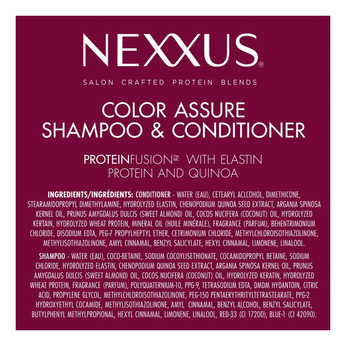 Nexxus - Color Assure Shampoo and Conditioner Enhances Color Vibrancy for Up to 40 Washes - 32 Oz - 2 Ct