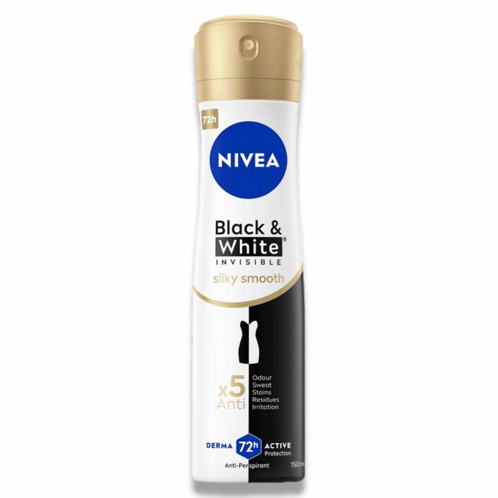 Nivea - Black & White Invisible Anti-Perspirant - 150 ml - 6 Pack