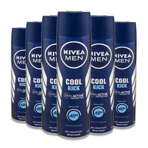 Nivea - Deodorant New Spray Cool Kick - 150 ml - 6 Pack | Nivea - Nivea
