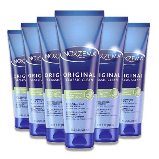 Noxzema - Classic Clean Original Deep Cleansing Cream Wash Eucalyptus - 8 Oz ea - 6 Pack | Noxzema - Beauty Salons